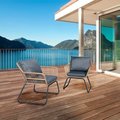 Rta Products Llc DUKAP® Lugano 2 Piece Rattan Outdoor Seating Set w/ Cushions O-DK-P080-A